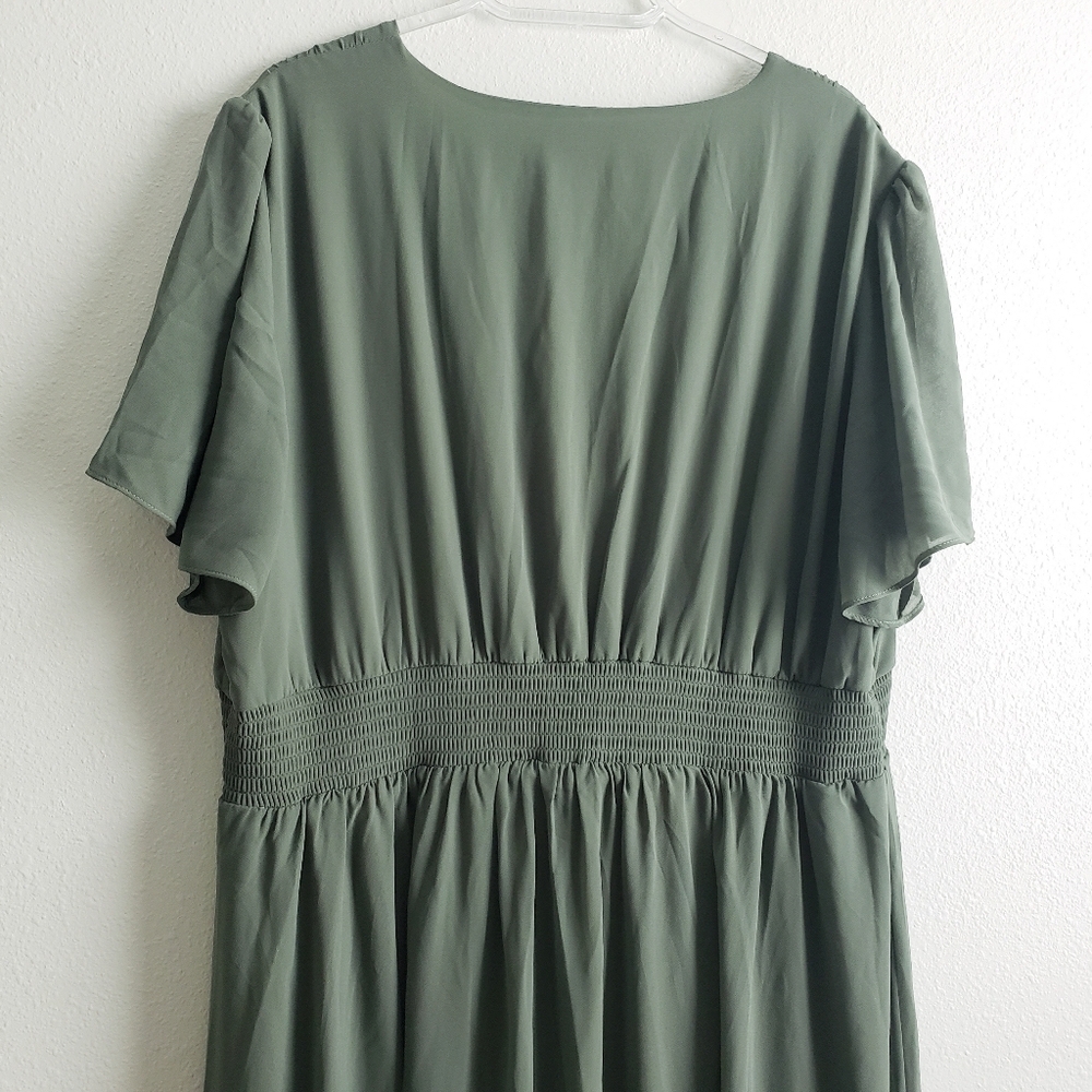 Baltic Born Birdie Maxi Dress Smocked Short Sleeve New Without Tags - Picture 6 of 7